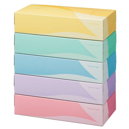 TPS ティッシュペーパー 5colors 200組/箱 1セット(300箱:5箱×60パック)(4571347162394 x60) 取り寄せ商品