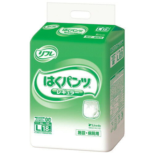 リブドゥコーポレーション リフレ はくパンツ レギュラー L 1セット(108枚:18枚x6パック)(4904585029370 x6) 取り寄せ商品