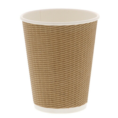 シモジマ 紙コップ エコ断熱カップ 12オンス(360ml) クラフト 1セット(1000個:50個×20パック)(4901755471199 x20) 取り寄せ商品
