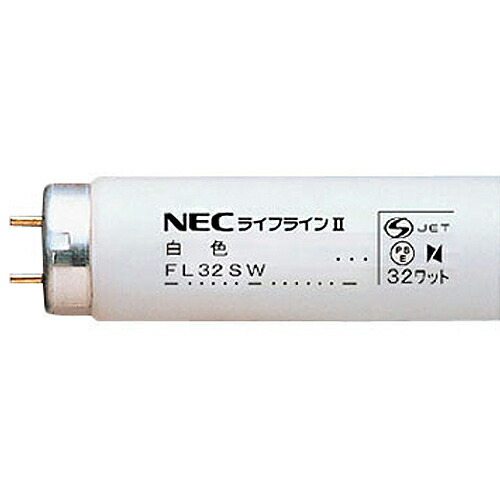 ホタルクス 蛍光ランプ ライフラインII 直管スタータ形 32W形 白色 1セット(25本)(4904323618514 x25) 取り寄せ商品