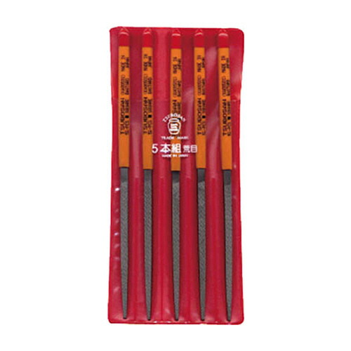 ツボサン 組ヤスリ 5本組(215mm) 角 荒目 1パック(5本)(KA00501) 取り寄せ商品