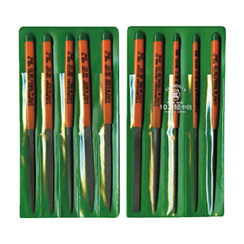 ツボサン 組ヤスリセット 10本組(185mm) 中目 1パック(10本)(ST01002) 取り寄せ商品