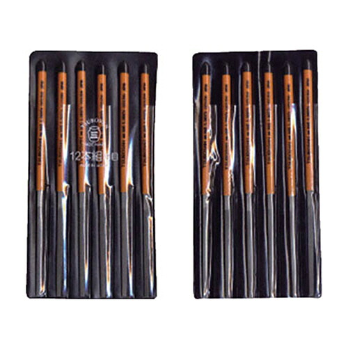 ツボサン 組ヤスリ 12本組(170mm) 平 油目 1パック(12本)(HI01204) 取り寄せ商品
