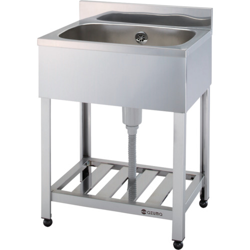 東製作所 一槽シンク(ホース付) 600×450×800 1台(KP1-600) 取り寄せ商品|コンプモト 店