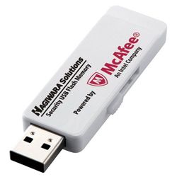 ハギワラソリューションズ 管理ソフト対応ウィルス対策USB3.0メモリ(マカフィー)/16GB/5年L(HUD-PUVM316GM5) 取り寄せ商品｜コンプモト　店