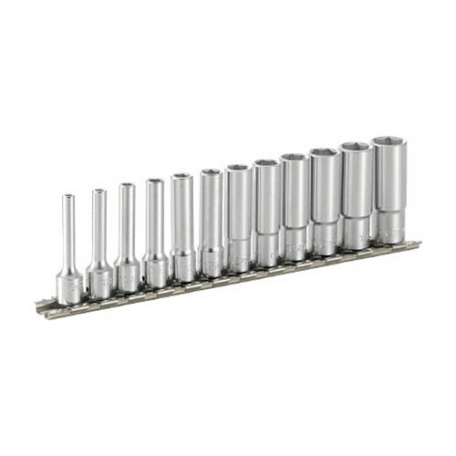 TONE ディープソケットセット(6角・ホルダー付) 12pcs 1セット(HSL212) 取り寄せ商品