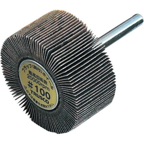 ＴＲＵＳＣＯ フラップ(軸付)ホイール(軸径φ6mm) 外径φ100mm #120 1箱(5個)(UF1025#120) 取り寄せ商品