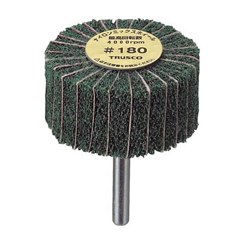ＴＲＵＳＣＯ ナイロンミックスホイール(軸径φ6mm) #180 1箱(5個)(FM1025#180) 取り寄せ商品