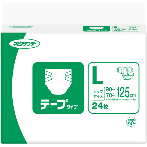 王子ネピア ネピアテンダー テープタイプ L 1セット(72枚:24枚×3パック)(4901121449517 x3) 取り寄せ商品