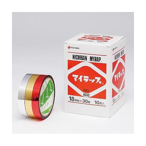 ニチバン 18mm×30m 封缶用テープ（シルバー/10巻）EA944PA-32(68-6576-04) 取り寄せ商品