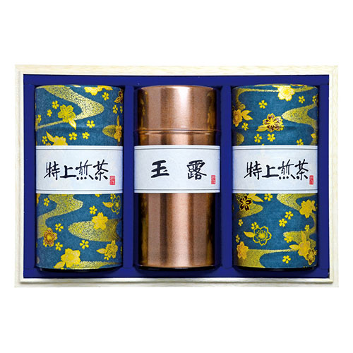 ノーブランド 宇治茶詰合せ 【玉露(120g)×1・特上煎茶(120g)×2】 豊かな香りとふくよかな旨みの玉露 上品な香りとバランスの取れた特上煎茶(K61016519) 取り寄せ商品