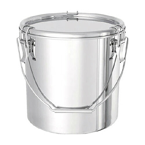 日東金属工業 ステンレスタンク テーパー付吊下げ密閉タンク(フタ付) 10L 1個(TP-CTB-24) 取り寄せ商品