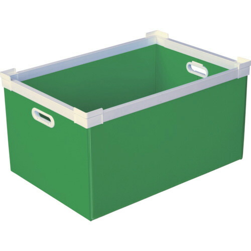 国盛化学 プラダン NSコンテナ 75L(SWコーナー)ライトグリーン 1個(78501-NS75L-LG) 取り寄せ商品