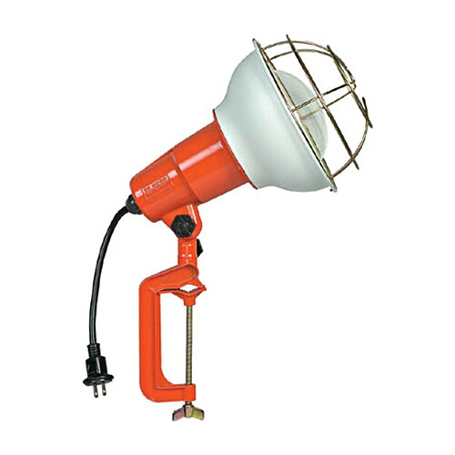 ハタヤリミテッド 防雨型作業灯 リフレクターランプ 200W 100V 接地付10m バイス付 1台(RE-210K) 取り寄せ商品