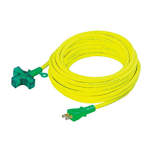 日動工業 延長コード 十字型トリプルランプ付 100V 2芯 10m 1本(LT2-10) 取り寄せ商品
