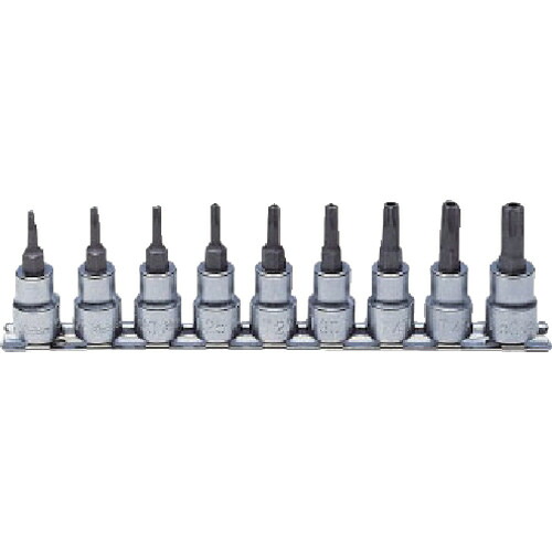 山下工業研究所 トルクスビットソケット 9点セット 1個(RS3025/9-HOLE) 取り寄せ商品