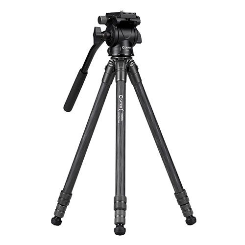 CAYER カイヤー コンパクトカーボン三脚 CH10LS1 3段 脚径16mm ブラック(VCAYER-CH10LS1BK) 取り寄せ商品