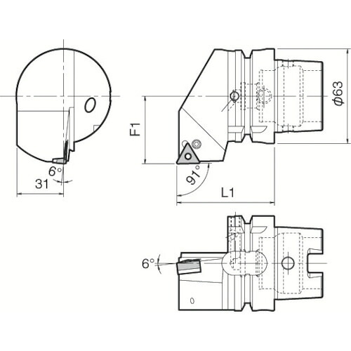 京セラ ツーリング機器 1個(T63H-PTGNL-DX16) 目安在庫\u003d○