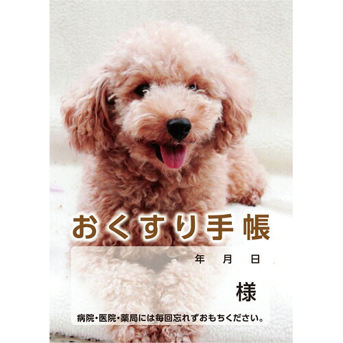 ダイオーミウラ お薬手帳(薄型) 16ページ いぬ 1セット(1200冊:100冊×12パック)(4985287593413 x12) 目安在庫\u003d○