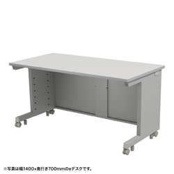 【P5S】サンワサプライ eデスク(グレー)W1400×D600×H700【受注生産品】(ED-SK14060GY) メーカー在庫品