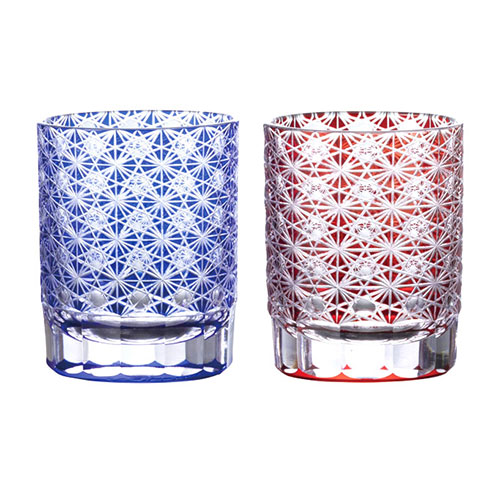創作切子 匠 Premium 創作切子 匠 Premium 僥倖 オールドS240ml ペア(木箱入) 【φ7.0×9.0cm】 手仕事と呼ぶにふさわしい逸品(B2151026) 取り寄せ商品