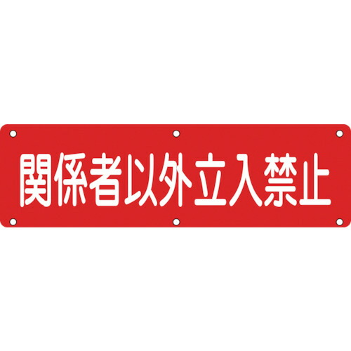 日本緑十字社 構内用標識 関係者以外立入禁止 300×1200mm スチール 1枚(135200) 目安在庫\u003d○