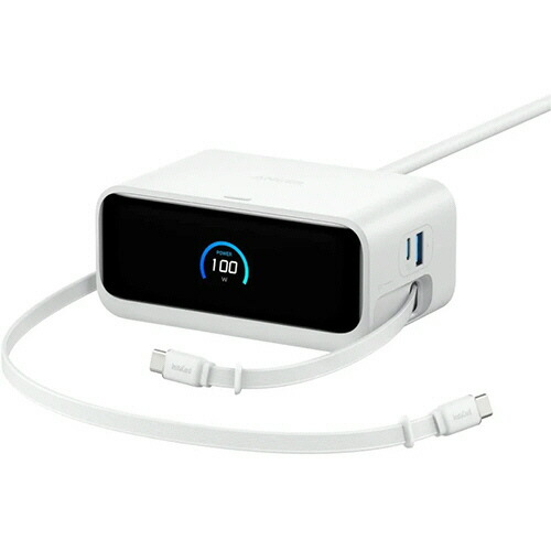 アンカージャパン 電源タップANKERNanoChargingStation(7-in-1 100W 巻取USB-C) ホワイト 1個(A91C8N21) 取り寄せ商品