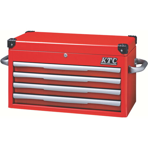 京都機械工具　ＫＴＣ トップチェスト(4段4引出し)レッド 1個(EKR-1004R) 目安在庫\u003d○
