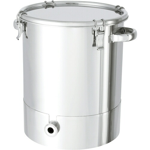 日東金属工業 ステンレスタンク片テーパー型クリップ式密閉容器 35L 1個(KTT-CTH-36) 取り寄せ商品|コンプモト 店