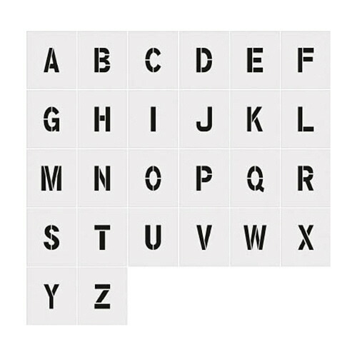 アイマーク ステンシル A-Z 文字サイズ50×40mm 1セット(各1枚)(AST-SETA5040) 目安在庫\u003d○