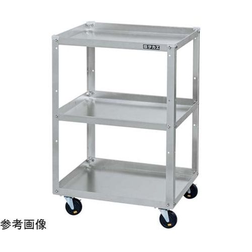 サカエ アルミスペシャルワゴン 導電ゴム車 400×330mm (1個)(65-9553-22) 取り寄せ商品