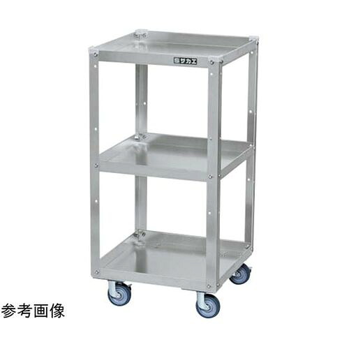 サカエ アルミスペシャルワゴン サイレントエラストマー車 400×330mm (1個)(65-9553-23) 取り寄せ商品