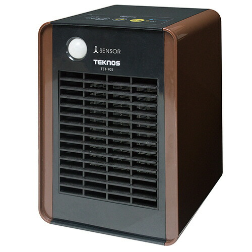 千住 TEKNOS 消臭ミニセラミックヒーター人感センサー付 700W ブラウン 1台(TST-709) 取り寄せ商品
