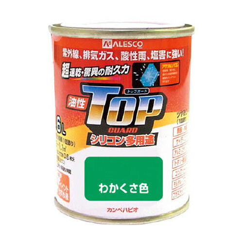カンペハピオ 油性トップガード 1.6L わかくさ色 1缶(119-0181) 目安在庫\u003d○ 6,208円