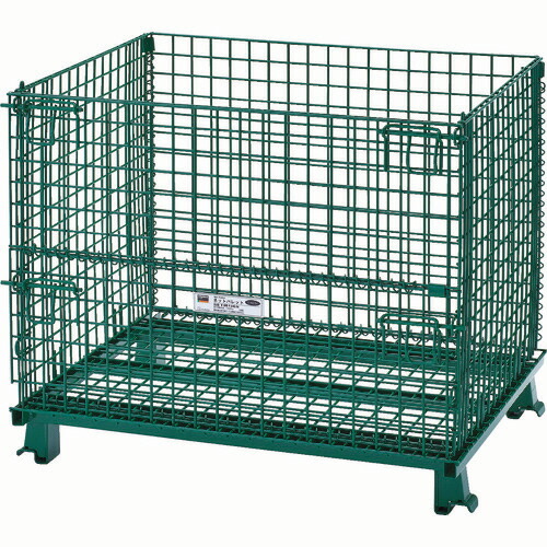 ＴＲＵＳＣＯ ネットパレット 1000×800×850mm 粉体塗装 緑 1台(T0810GR) 目安在庫\u003d○