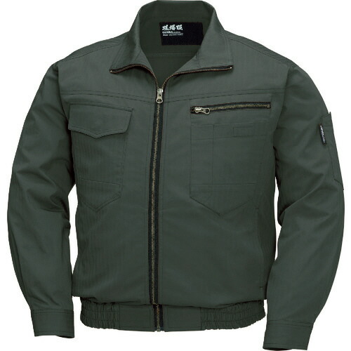 ジーベック 空調服 綿薄手現場服ヘリンボン空調服 アーミーグリーン S 1着(XE98002-62-S) 目安在庫\u003d○