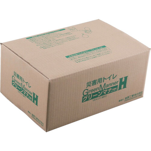 角利産業 もみがら炭入り簡易トイレ グリーンマナー 1ケース(100袋)(4566) 目安在庫\u003d○