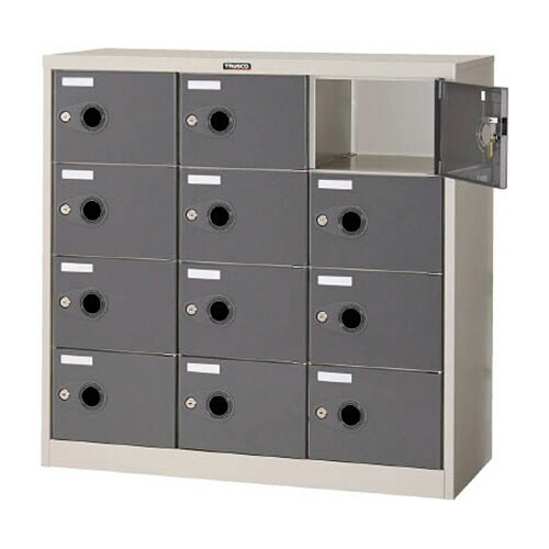 ＴＲＵＳＣＯ シューズケース 12人用 900×380×H880mm 鍵付 1台(SC-12P-L) 目安在庫\u003d○