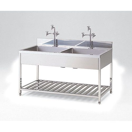 アズワン 流し台(二槽) 900×600×800mm (1台)(3-5794-05) 取り寄せ商品|コンプモト 店