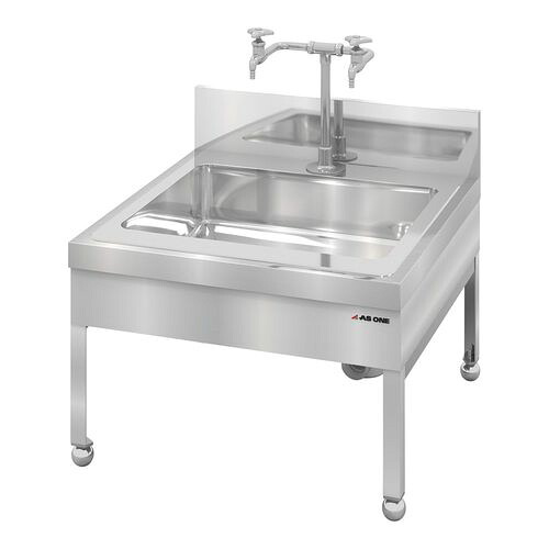 アズワン ピペット洗浄器用ステンレス流し台 低床型 ６００×６００×４００mm (1台)(3-3847-01) 取り寄せ商品