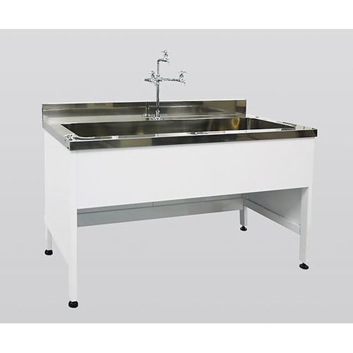 アズワン スチール流し台 奥行750・1槽シンクタイプ 1500×750×800mm (1台)(3-4156-02) 取り寄せ商品|コンプモト 店
