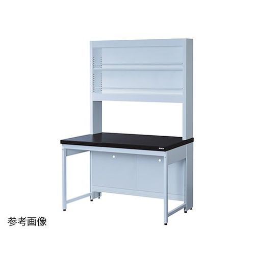 アズワン サイド実験台 スチールタイプ・フラット・試薬棚付き １２００×９００×８００／１９００mm (1台)(3-4121-01) 取り寄せ商品