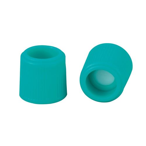 Simport サンプルチューブ(外ネジ)用セプタム付キャップ 青緑 1袋(250個入) (1袋(250個入り))(3-7005-20) 取り寄せ商品|コンプモト 店