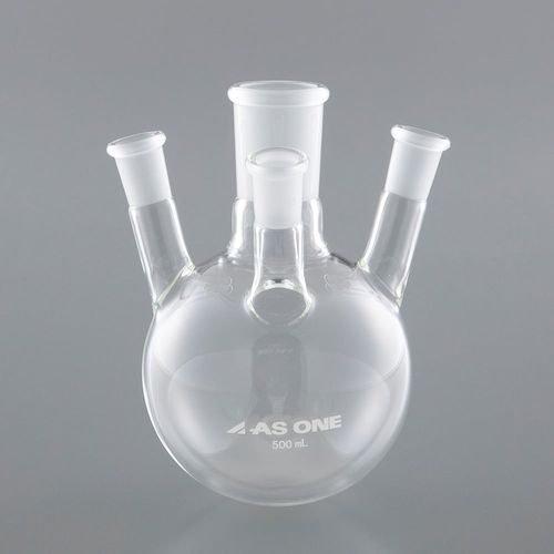 アズワン 四つ口フラスコ 500mL (1個)(4-6114-02) 取り寄せ商品|コンプモト 店