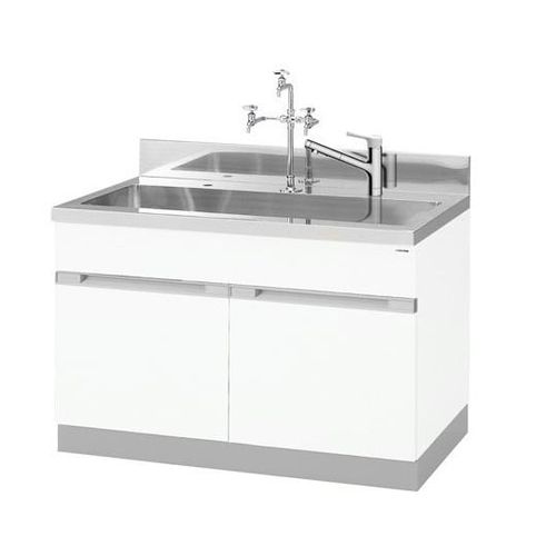 アズワン 流し台 (電気温水器内蔵) 1200&times;750&times;800(930)mm (1台)(1-9100-11) 取り寄せ商品｜コンプモト　店