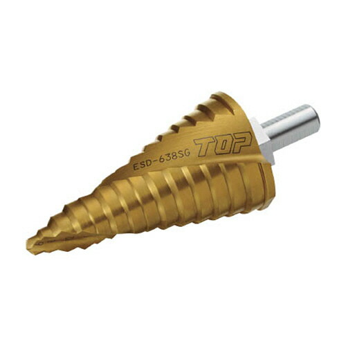 トップ工業 丸軸シャンクスパイラルステップドリル 1本(ESD-638SG) 目安在庫\u003d○