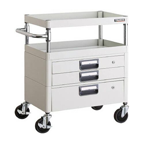 ＴＲＵＳＣＯ フェニックスワゴン 750×500×H740mm 引出付 ヤンググリーン 1台(PEW-772VX-YG) 目安在庫\u003d○