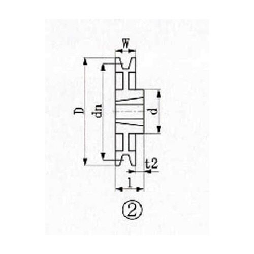 エバオン EVN ブッシングプーリー SPA 300mm 溝数1 1個(SPA3001) 目安在庫\u003d○