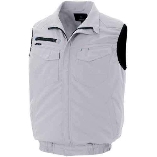 アイトス ベスト 空調服対応 男女兼用 軽量ストレッチドビー シルバーグレー 3L 1着(AZ-2997-003-3L) 目安在庫\u003d○