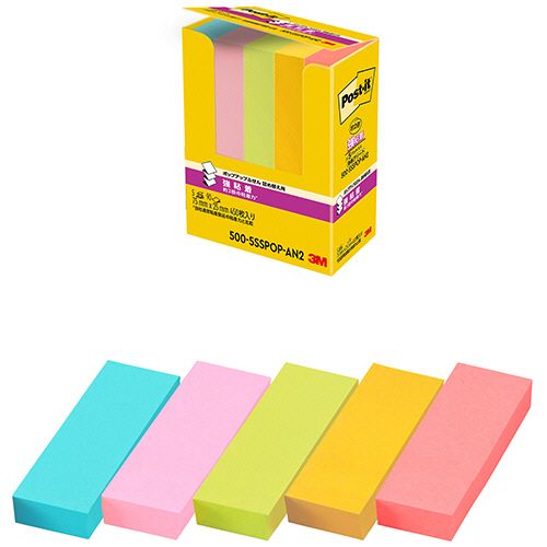 3M ポスト・イット 強粘着ポップアップふせん 詰替 5色 1セット(50冊:5冊×10パック)(4550309242817 x10) 目安在庫\u003d○